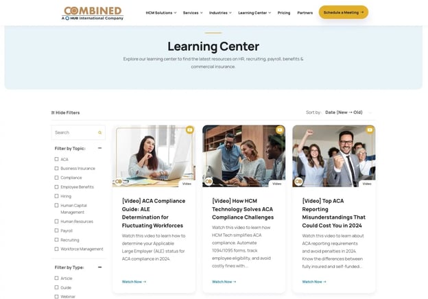 Combined HCM Learning Center