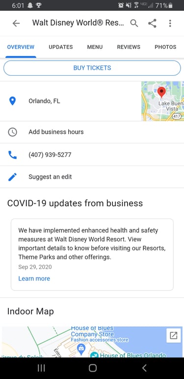 Disney World OVID updates