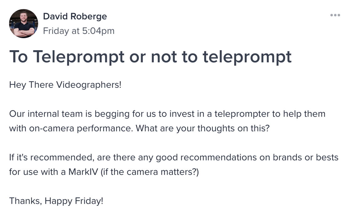 Should we use a teleprompter - IMPACT+ LATEST