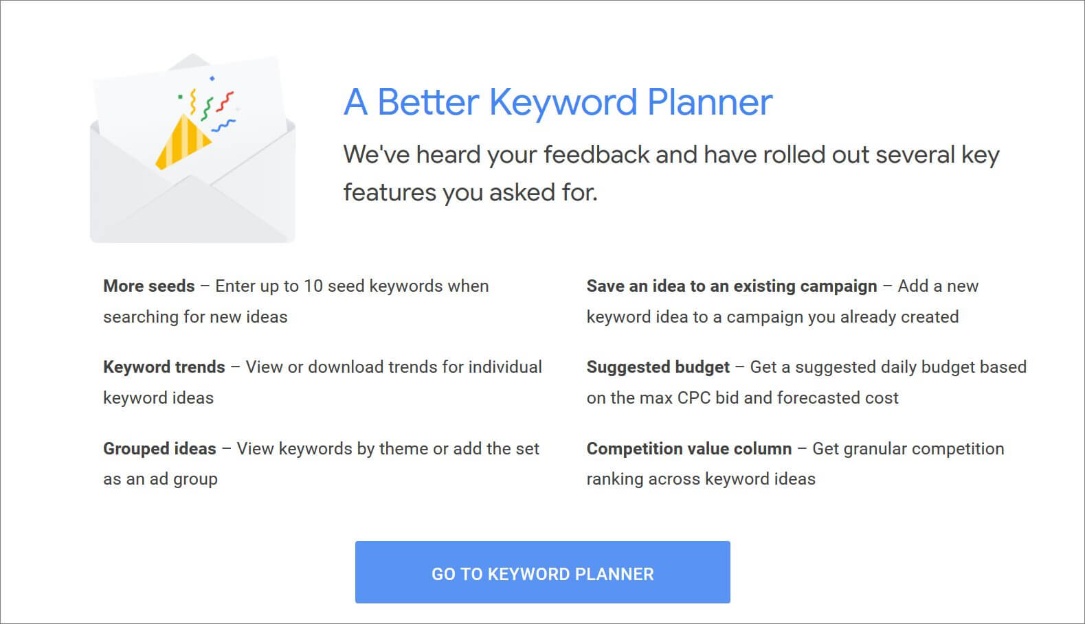 New on sale keyword planner