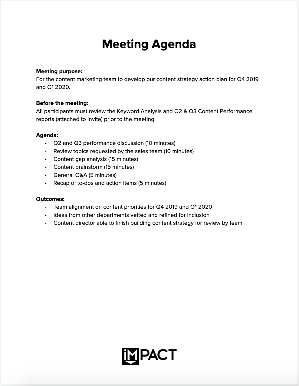The Only Meeting Agenda Template You Ll Ever Need Meeting Tips